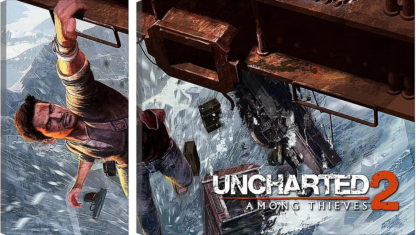 Модульная картина - uncharted 2 among thieves, uncharted 2, danger