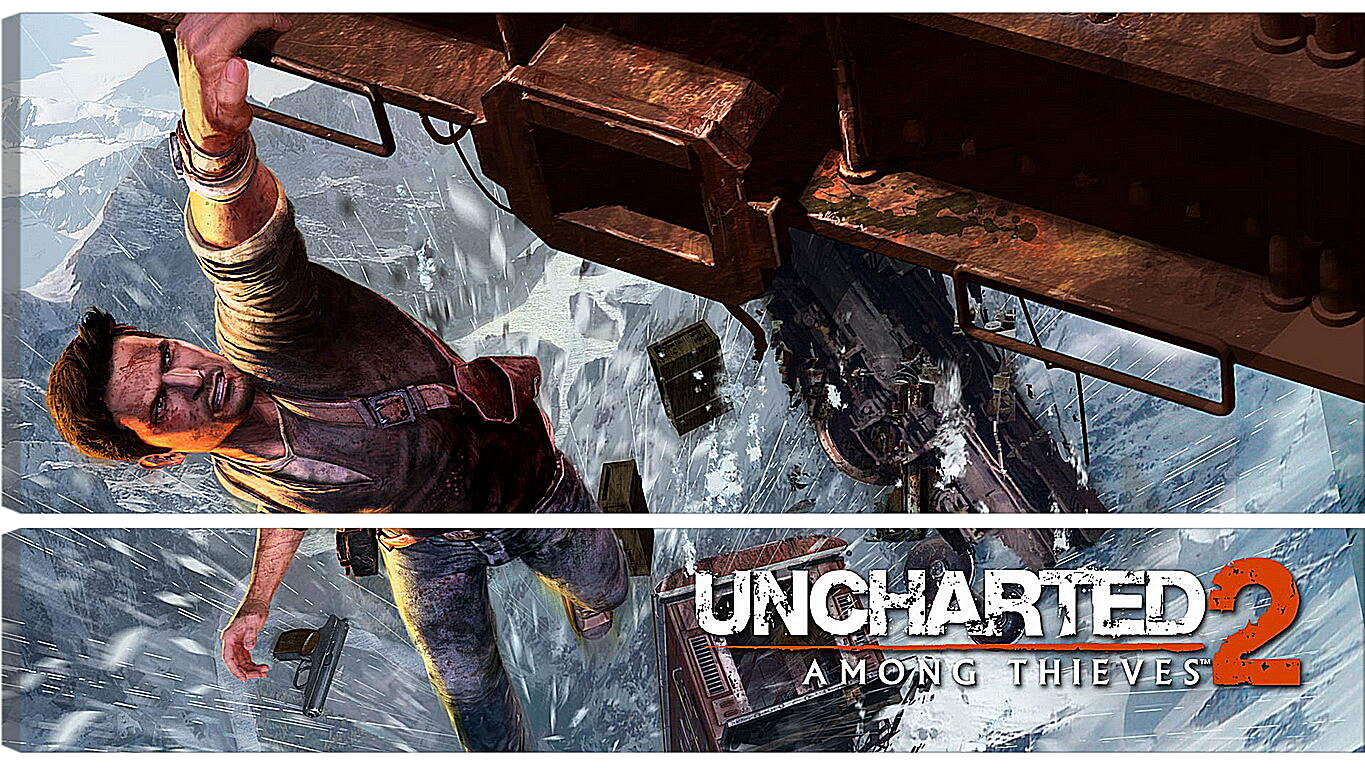 Модульная картина - uncharted 2 among thieves, uncharted 2, danger