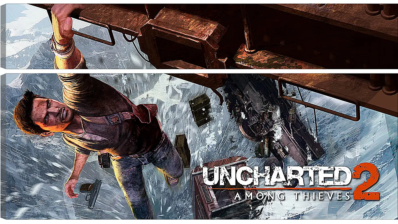 Модульная картина - uncharted 2 among thieves, uncharted 2, danger