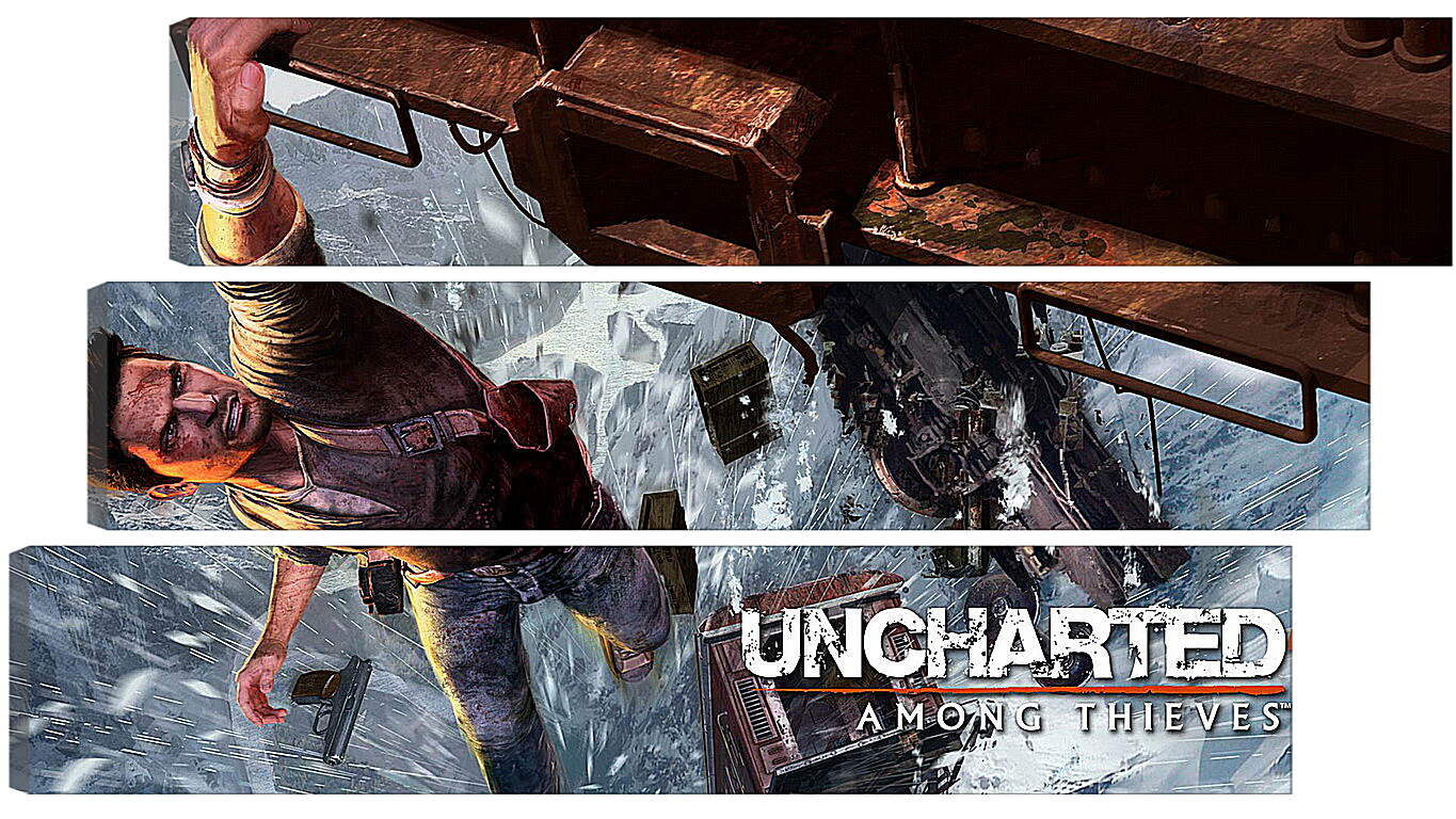 Модульная картина - uncharted 2 among thieves, uncharted 2, danger
