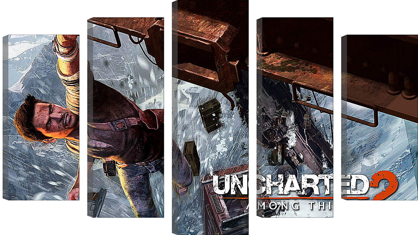 Модульная картина - uncharted 2 among thieves, uncharted 2, danger