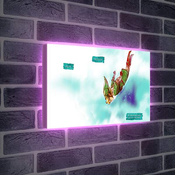 Лайтбокс световая панель - the legend of zelda, jump, elf

