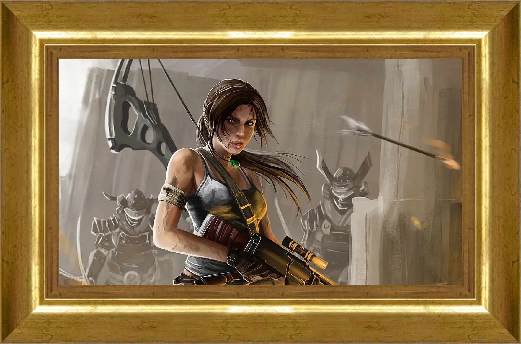 Картина в раме - art, peter balogh, lara croft
