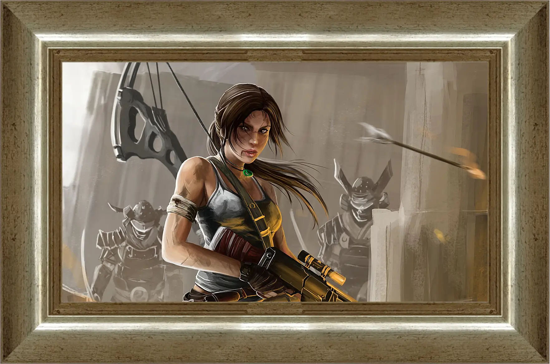 Картина в раме - art, peter balogh, lara croft
