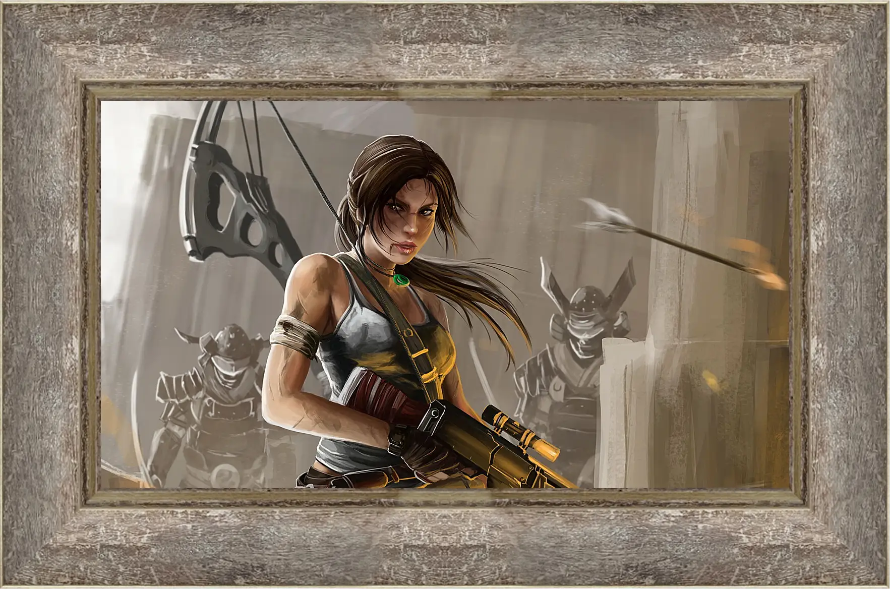 Картина в раме - art, peter balogh, lara croft
