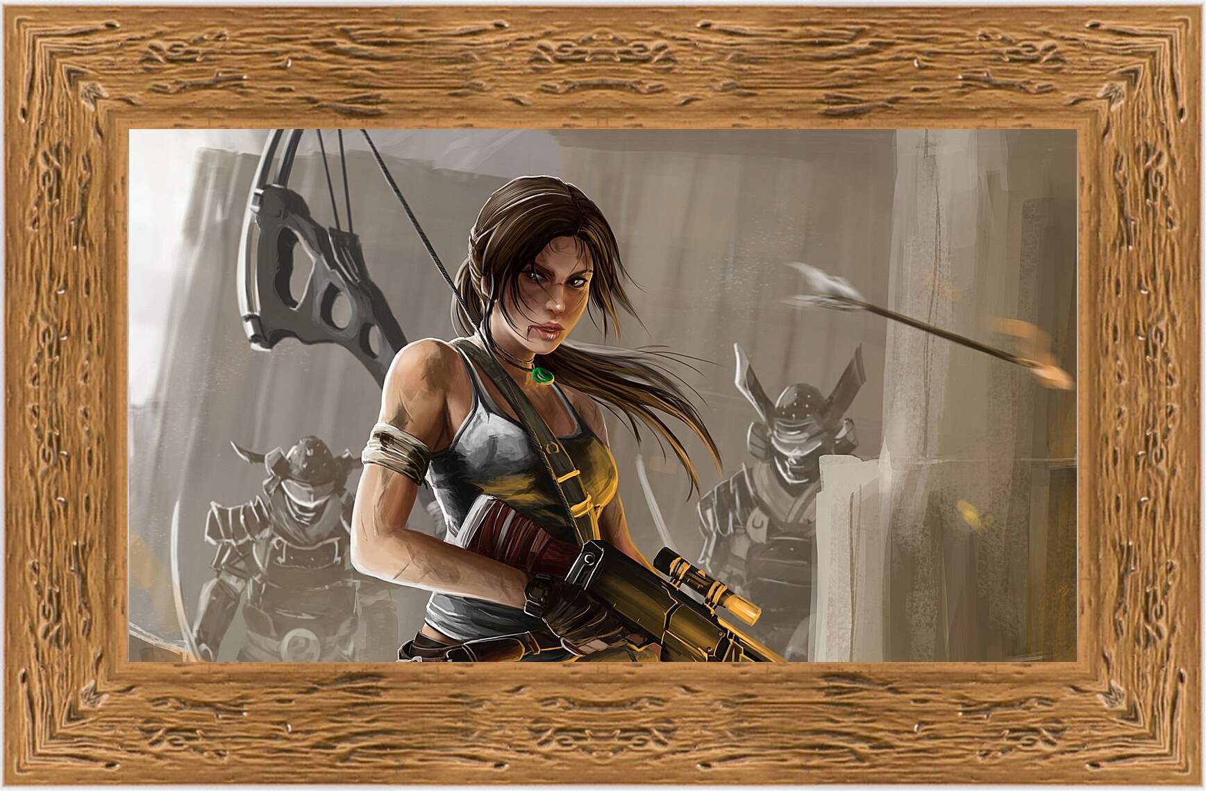 Картина в раме - art, peter balogh, lara croft
