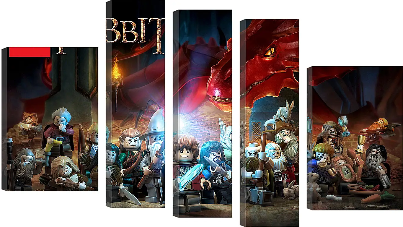 Модульная картина - lego the hobbit, lego, art
