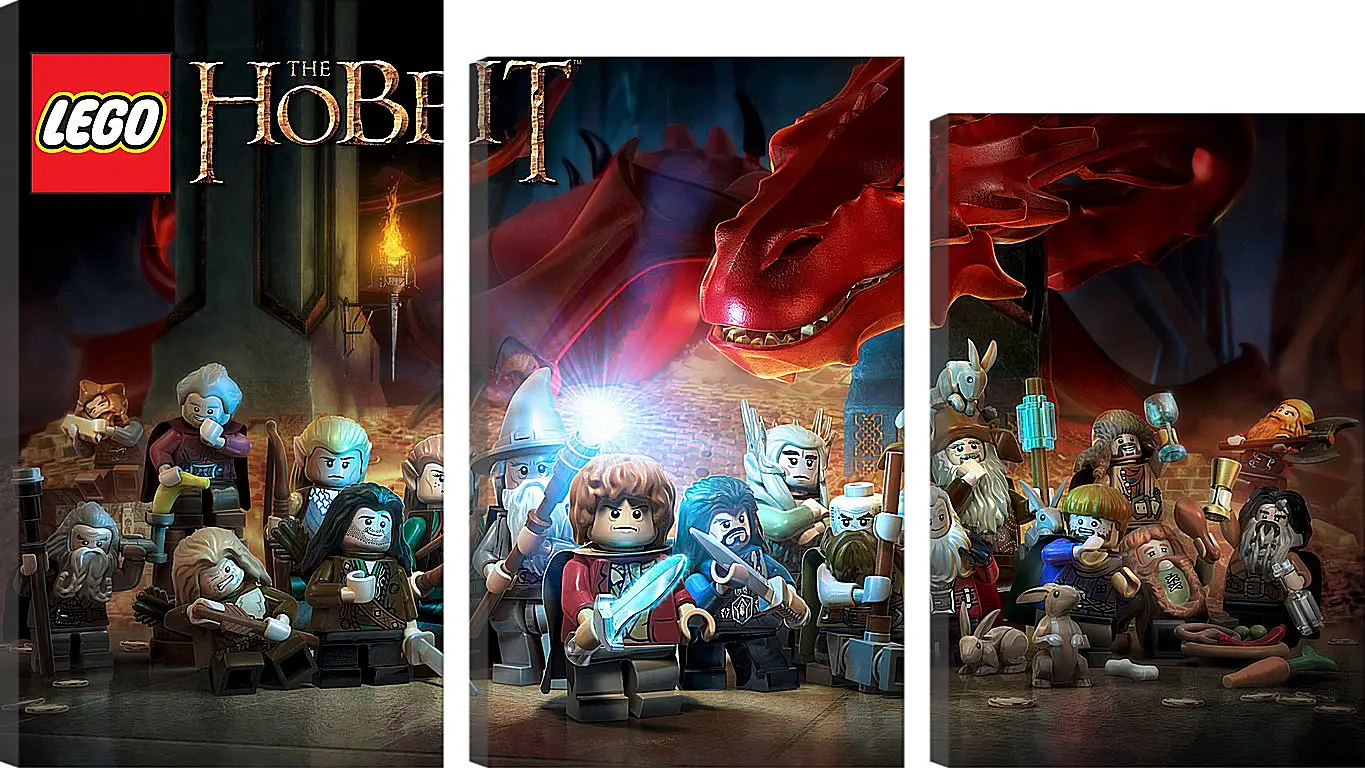 Модульная картина - lego the hobbit, lego, art
