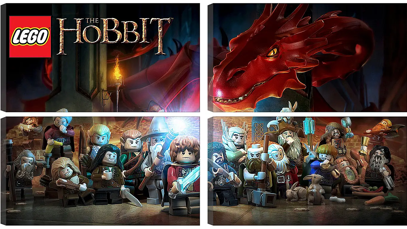 Модульная картина - lego the hobbit, lego, art
