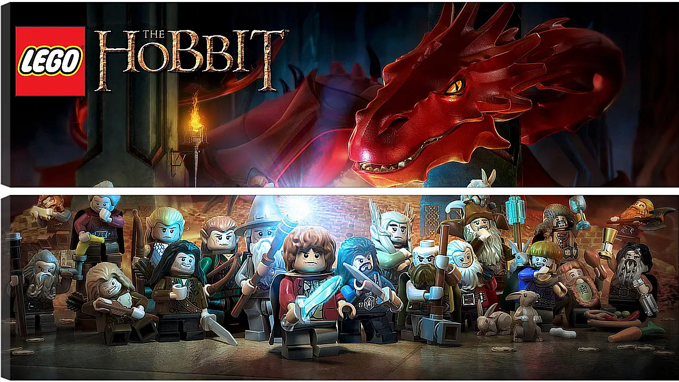 Модульная картина - lego the hobbit, lego, art
