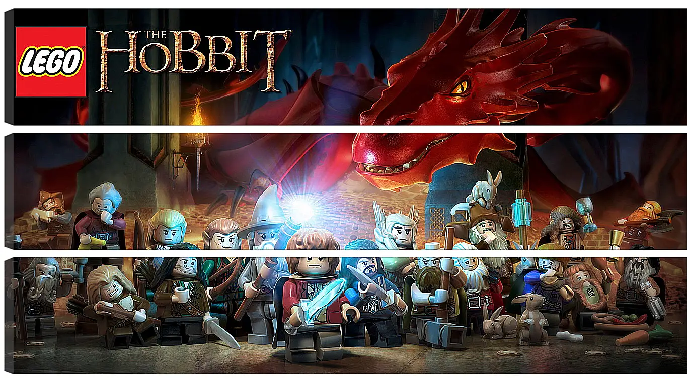 Модульная картина - lego the hobbit, lego, art
