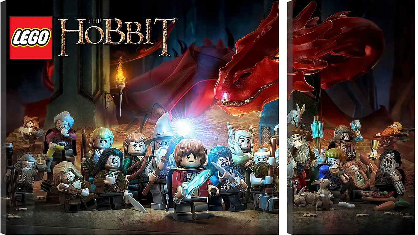 Модульная картина - lego the hobbit, lego, art
