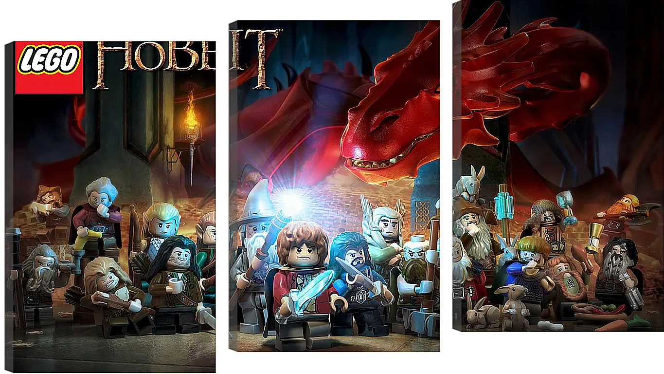 Модульная картина - lego the hobbit, lego, art
