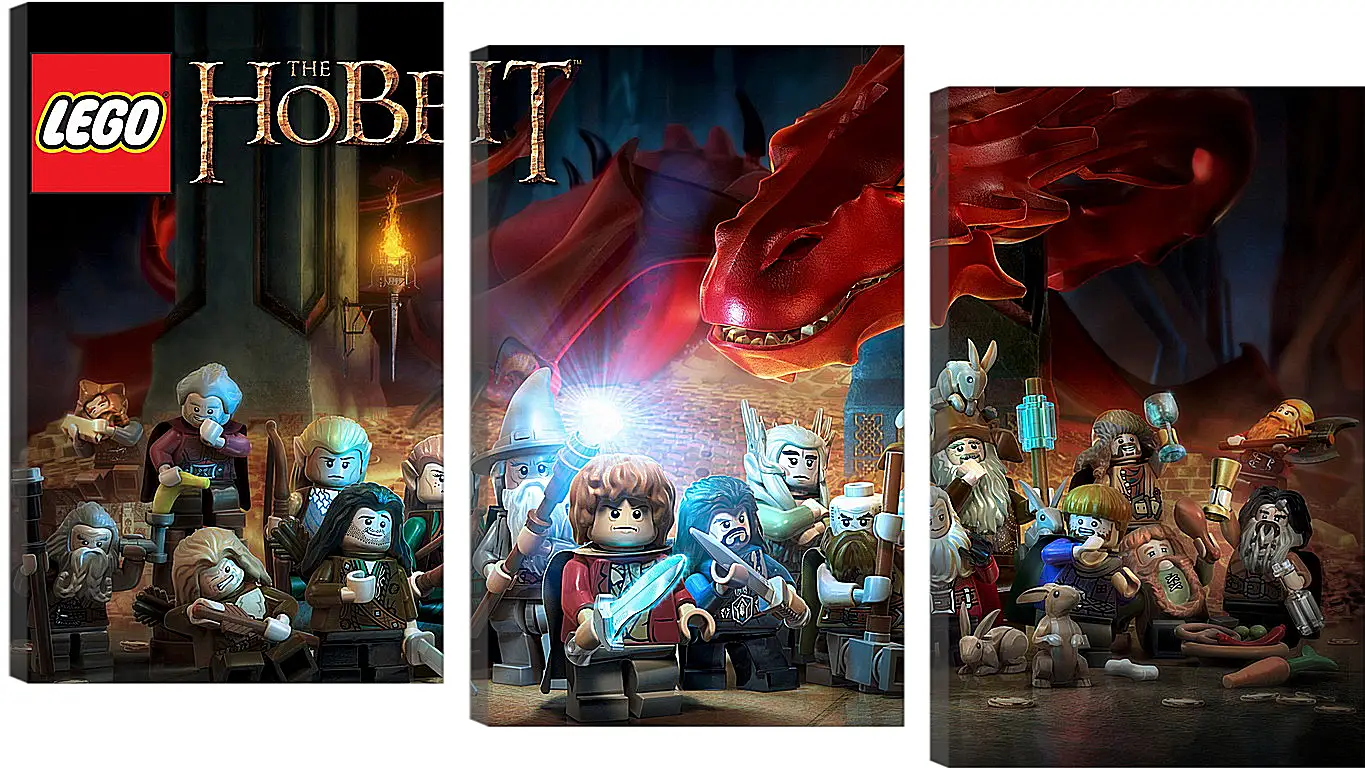 Модульная картина - lego the hobbit, lego, art
