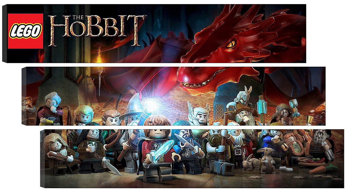 Модульная картина - lego the hobbit, lego, art
