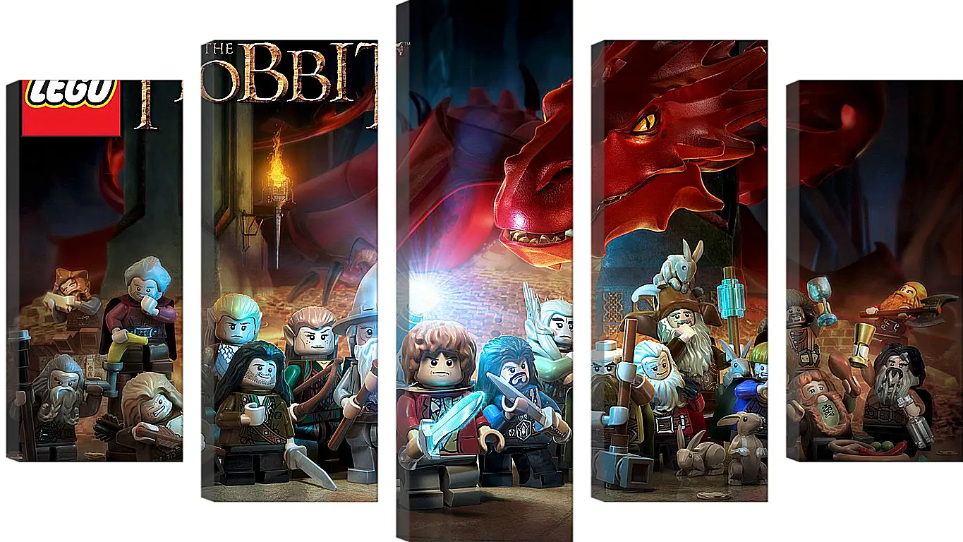 Модульная картина - lego the hobbit, lego, art
