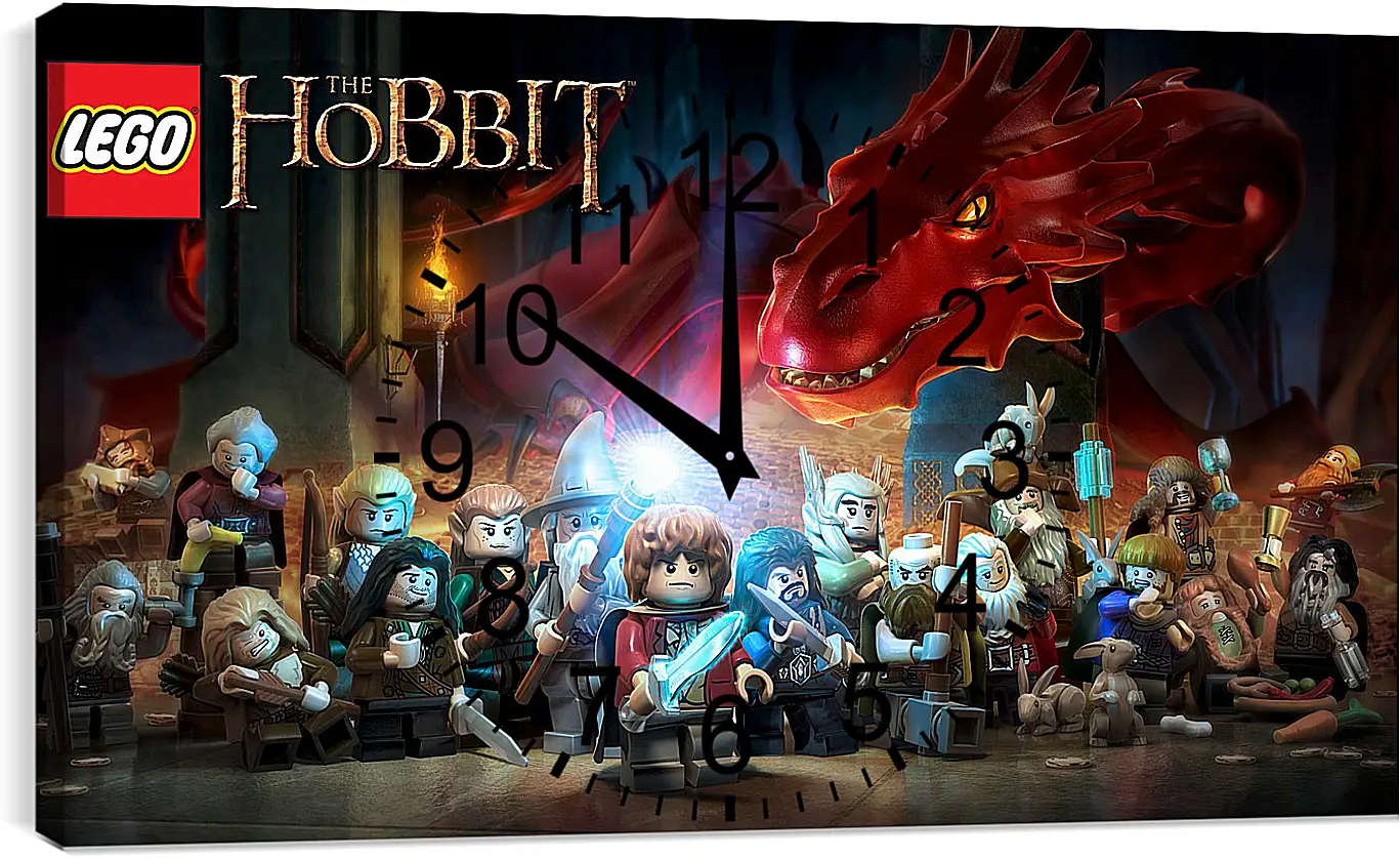 Часы картина - lego the hobbit, lego, art
