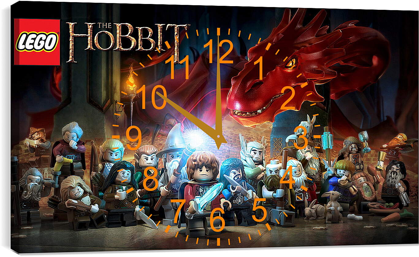 Часы картина - lego the hobbit, lego, art
