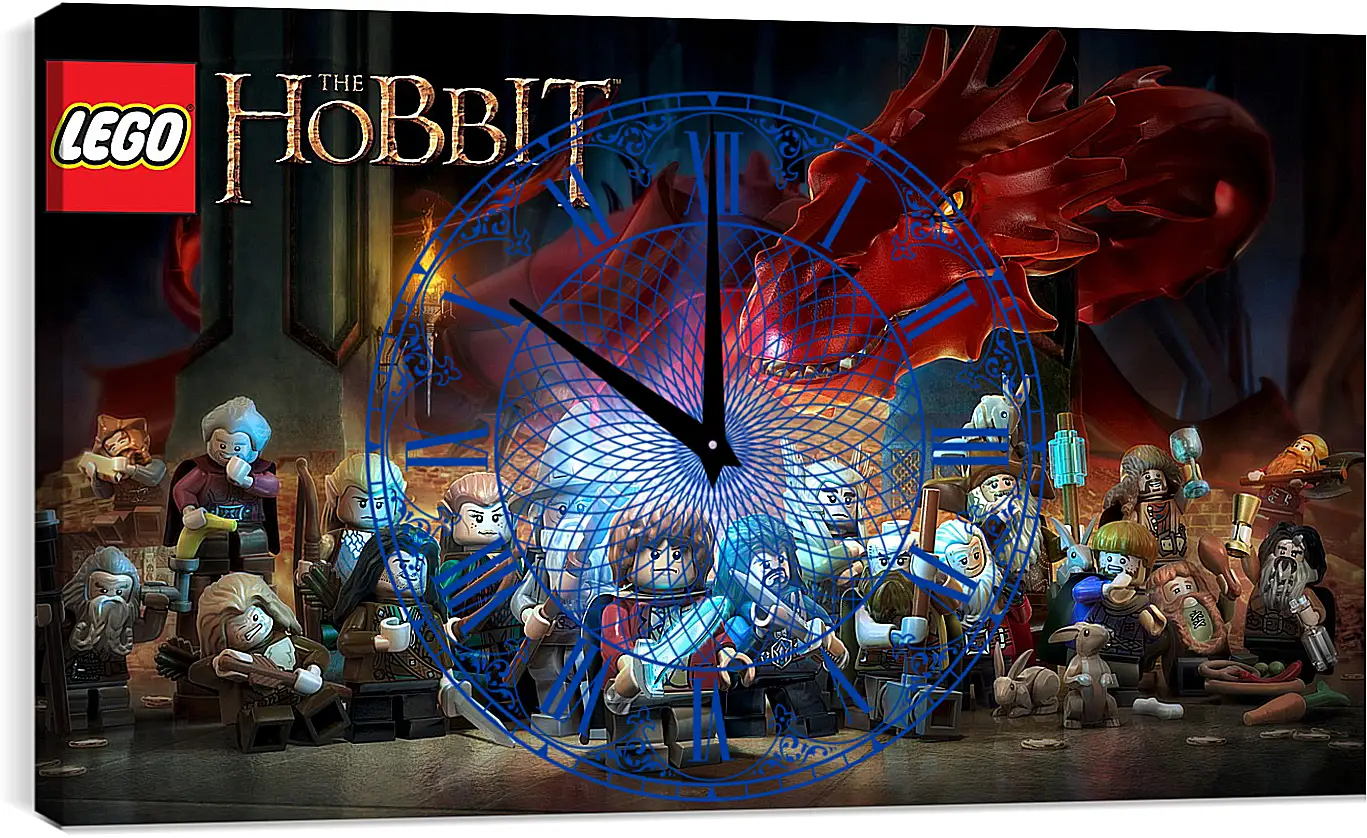 Часы картина - lego the hobbit, lego, art
