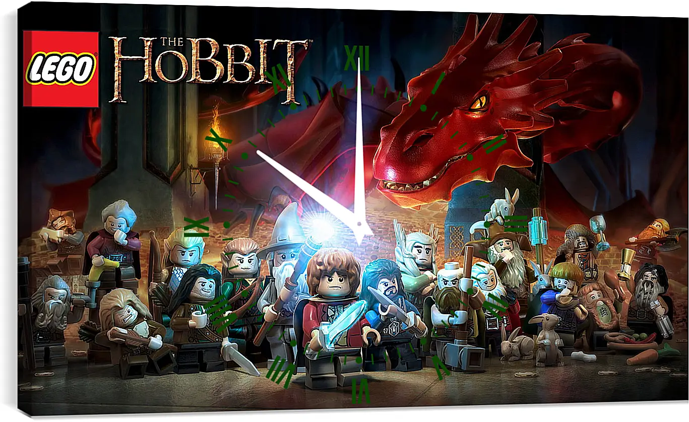 Часы картина - lego the hobbit, lego, art
