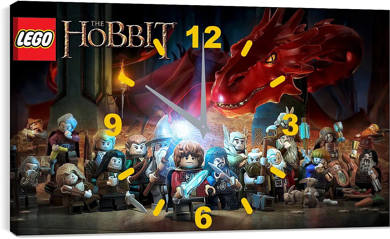 Часы картина - lego the hobbit, lego, art

