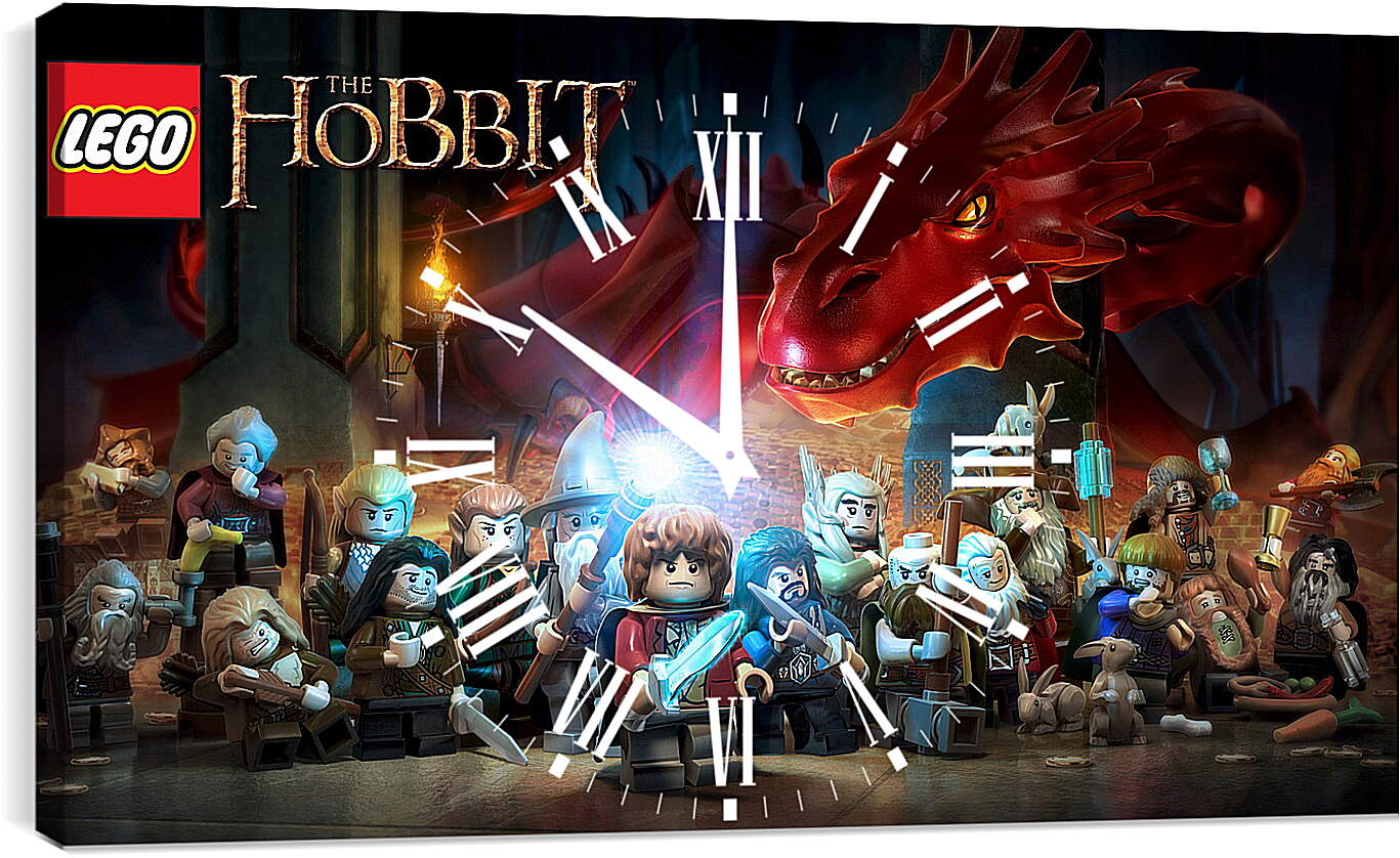 Часы картина - lego the hobbit, lego, art
