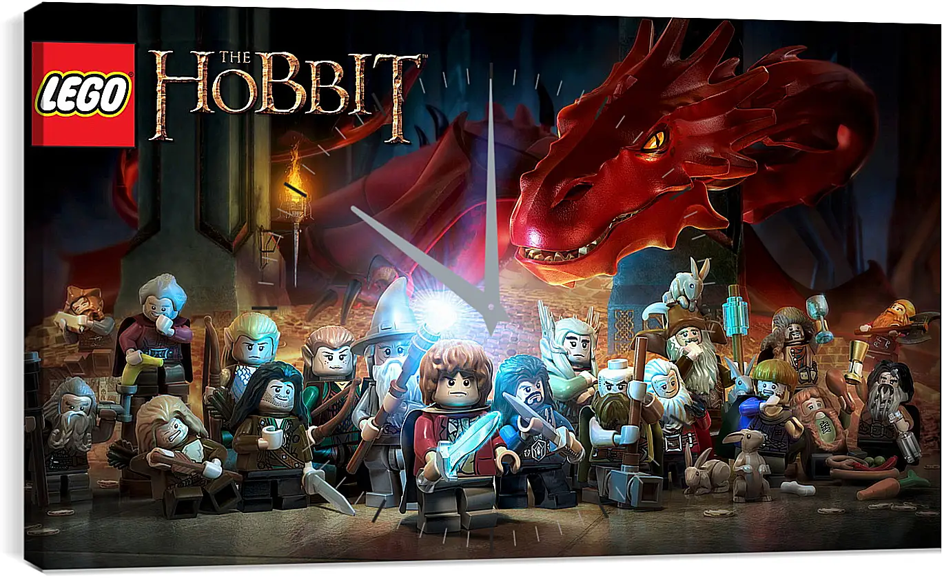 Часы картина - lego the hobbit, lego, art
