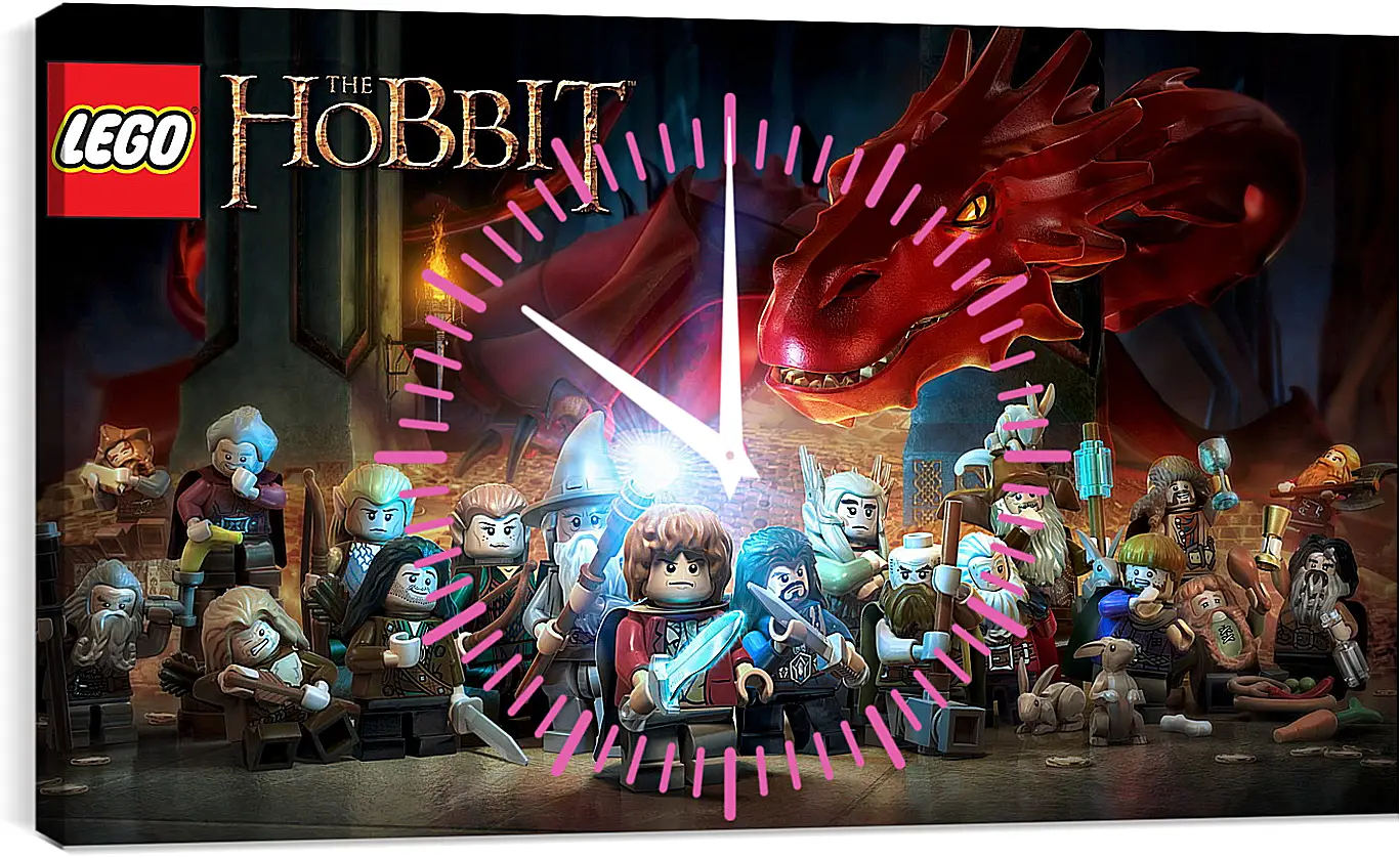 Часы картина - lego the hobbit, lego, art
