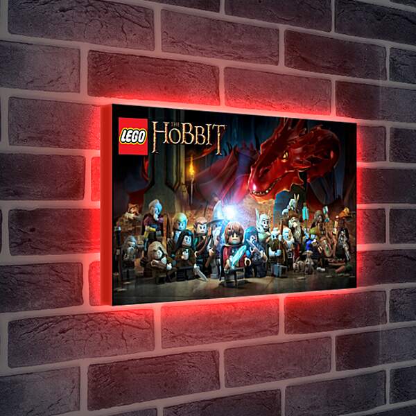Лайтбокс световая панель - lego the hobbit, lego, art
