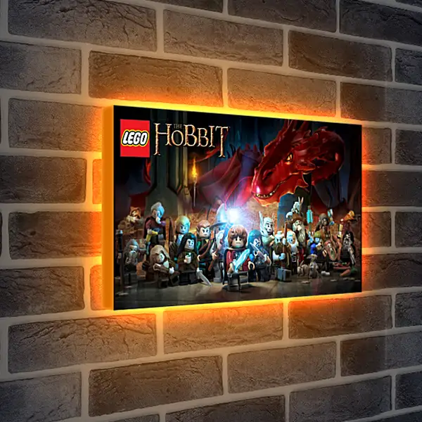 Лайтбокс световая панель - lego the hobbit, lego, art
