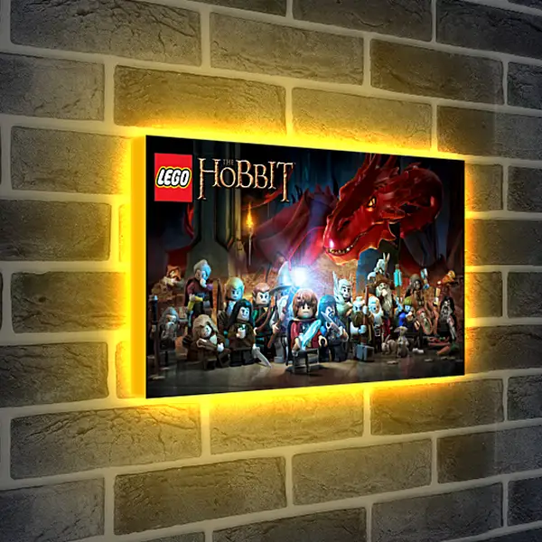 Лайтбокс световая панель - lego the hobbit, lego, art
