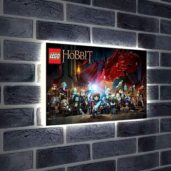 Лайтбокс световая панель - lego the hobbit, lego, art
