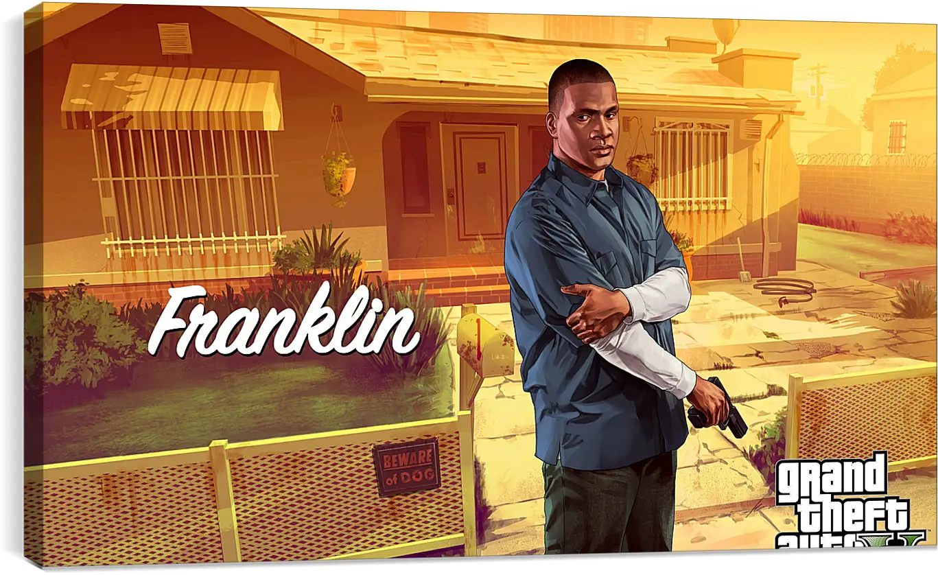 Постер и плакат - clinton, franklin, grand theft auto v
