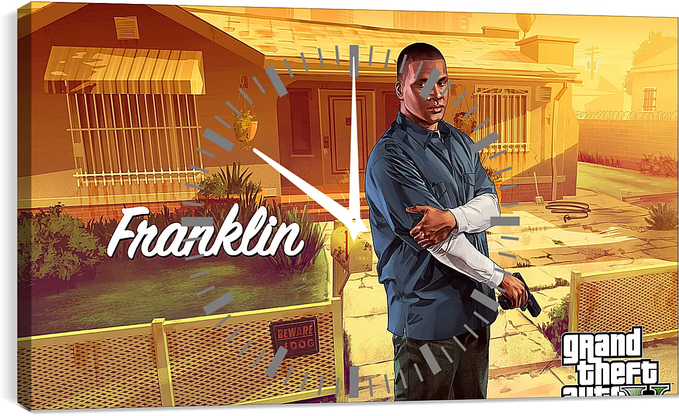 Часы картина - clinton, franklin, grand theft auto v
