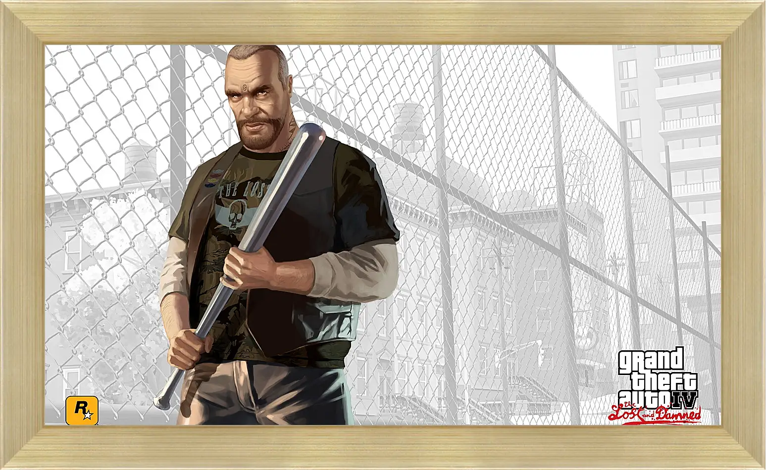 Картина в раме - billy grey, gta 4 lost and damned, biker
