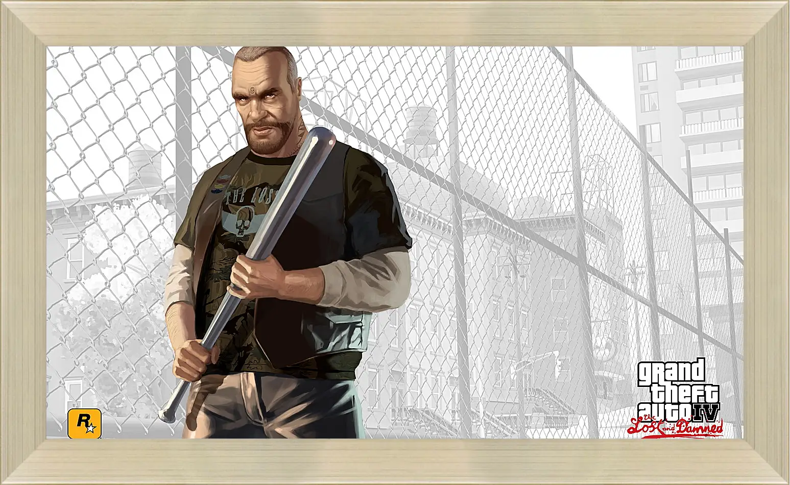 Картина в раме - billy grey, gta 4 lost and damned, biker
