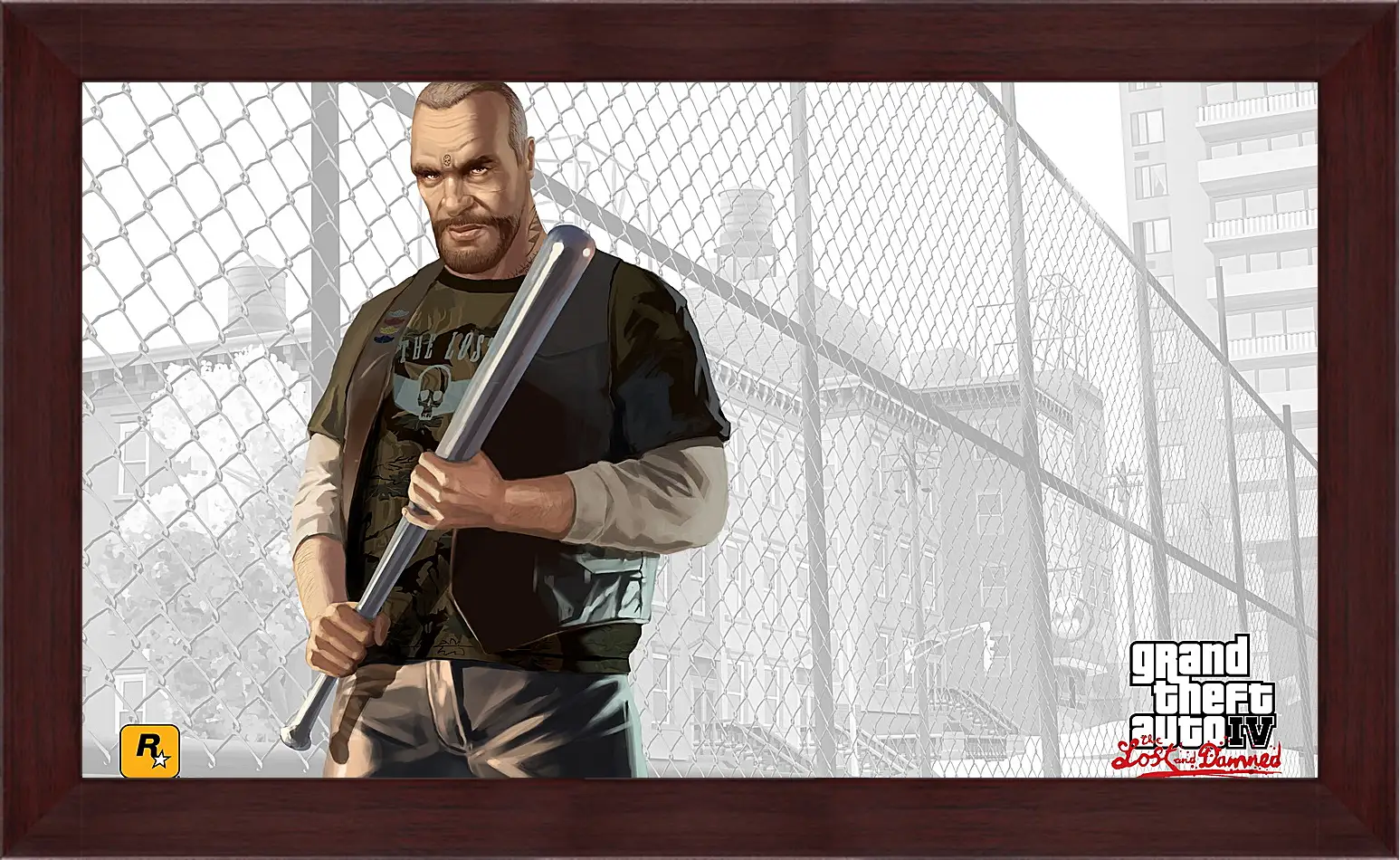 Картина в раме - billy grey, gta 4 lost and damned, biker
