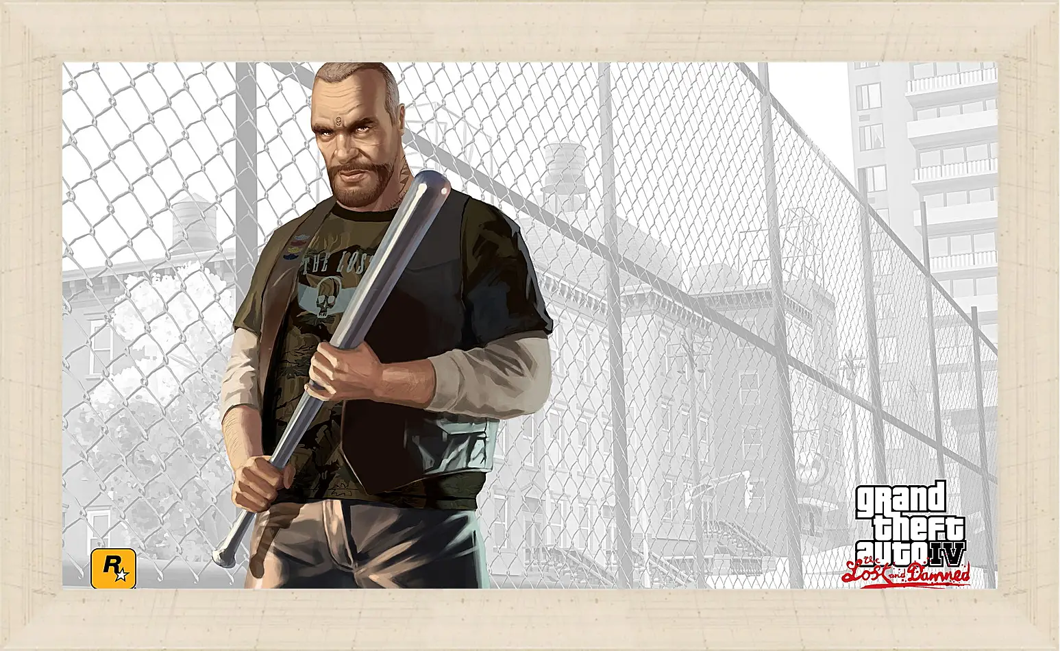 Картина в раме - billy grey, gta 4 lost and damned, biker
