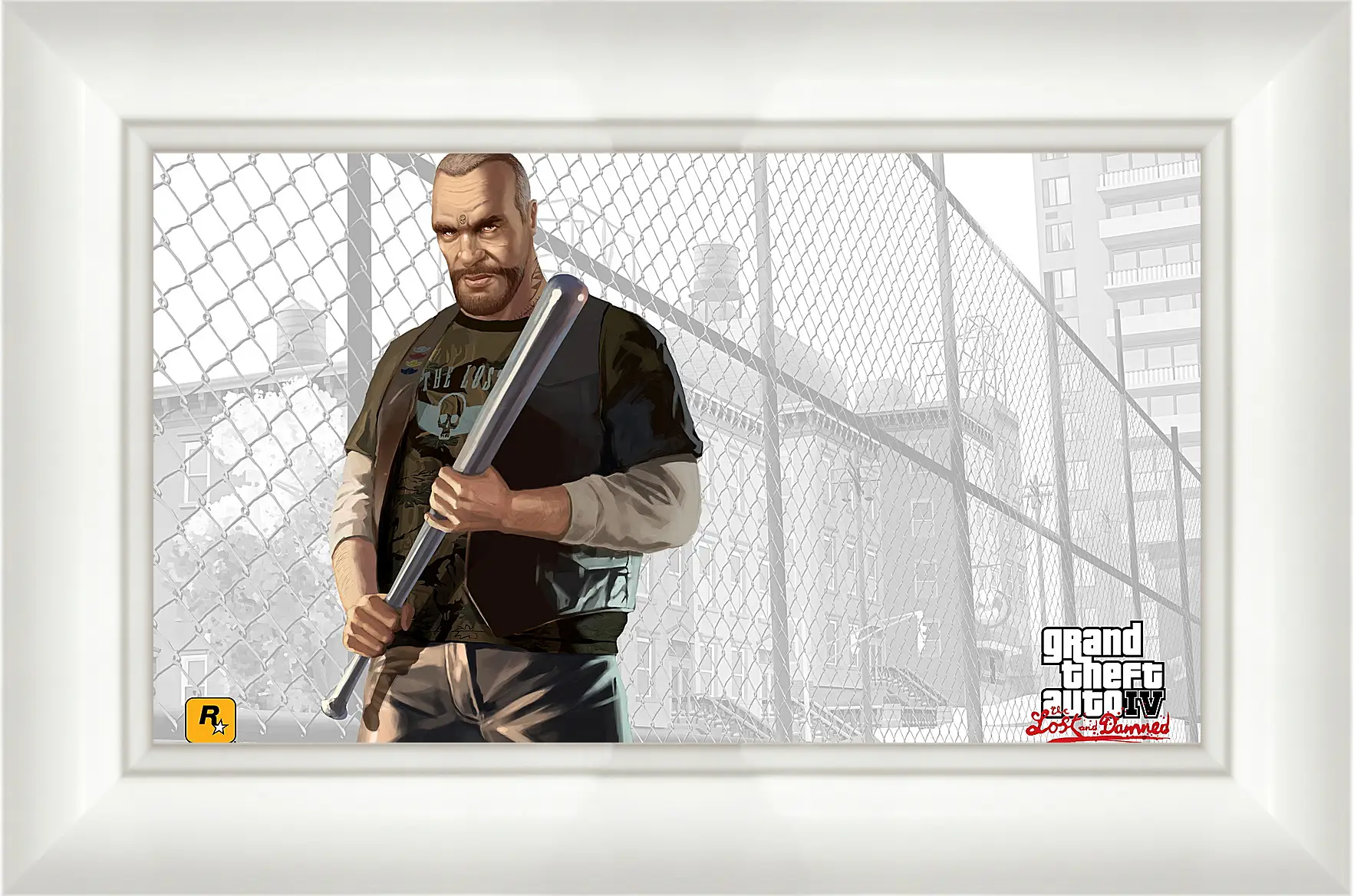 Картина в раме - billy grey, gta 4 lost and damned, biker
