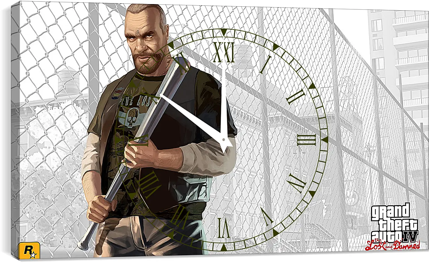 Часы картина - billy grey, gta 4 lost and damned, biker
