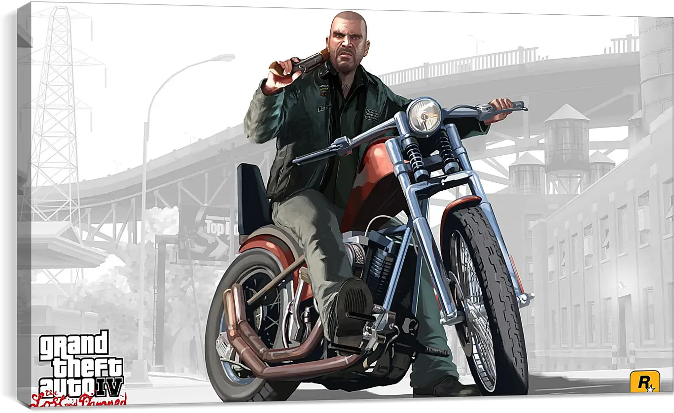 Постер и плакат - johnny, biker, gta 4 lost and damned
