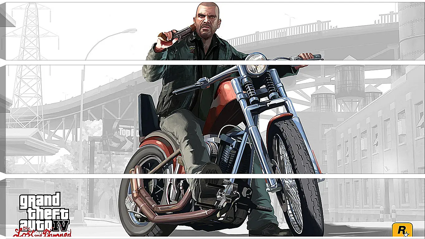 Модульная картина - johnny, biker, gta 4 lost and damned
