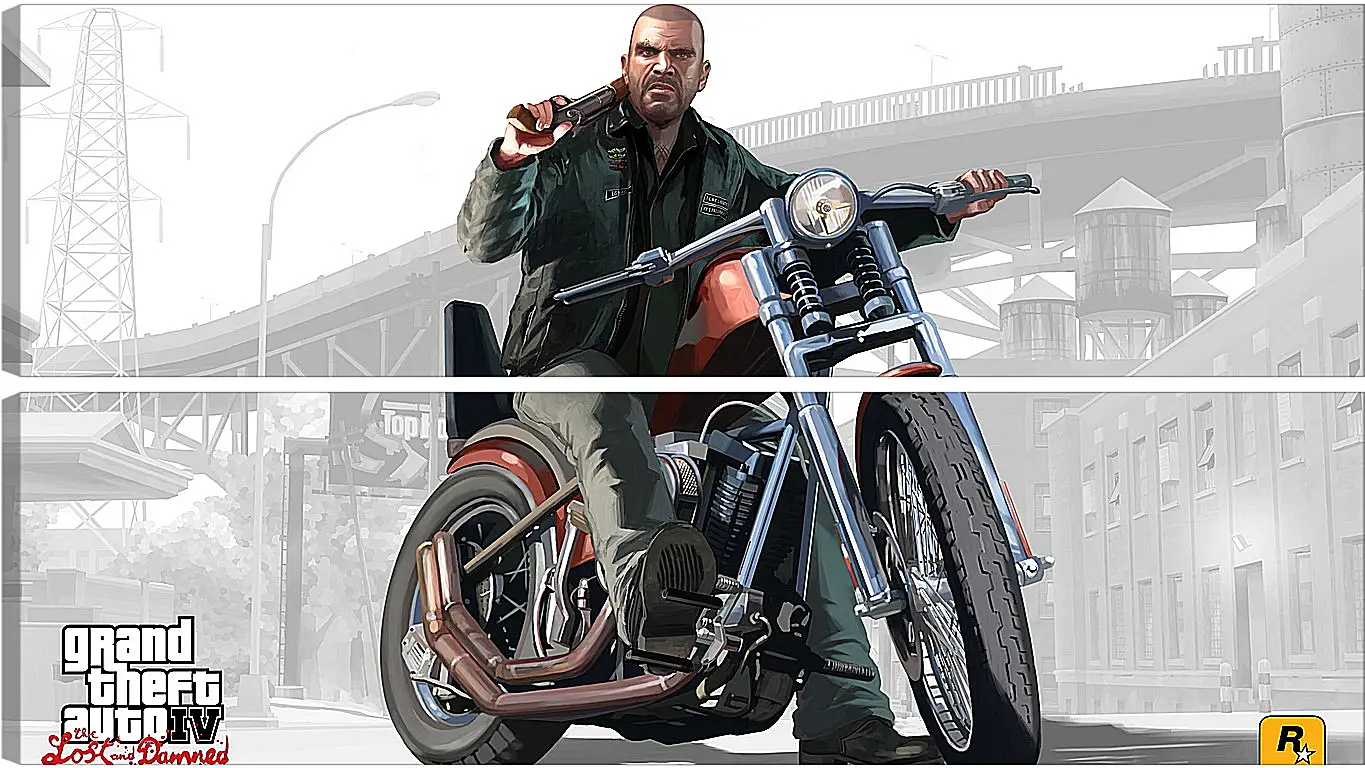 Модульная картина - johnny, biker, gta 4 lost and damned
