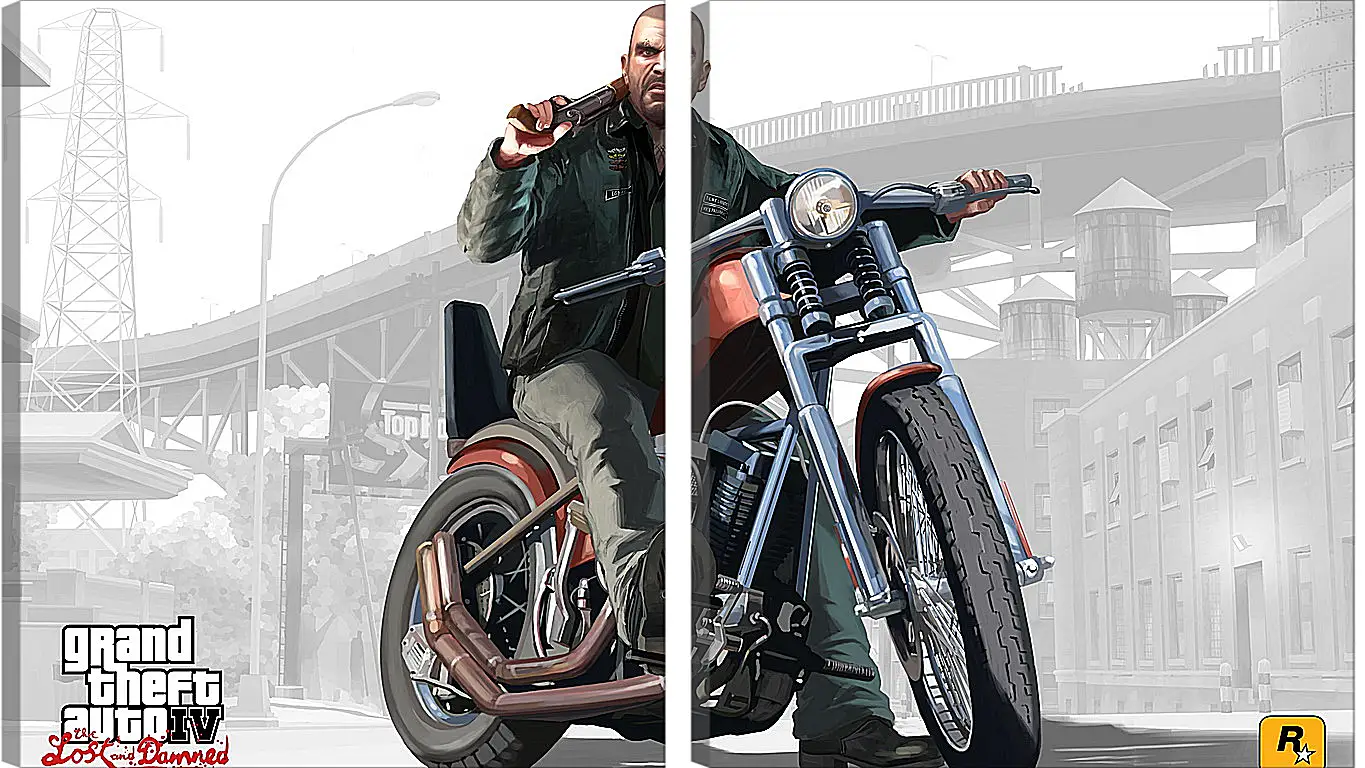 Модульная картина - johnny, biker, gta 4 lost and damned
