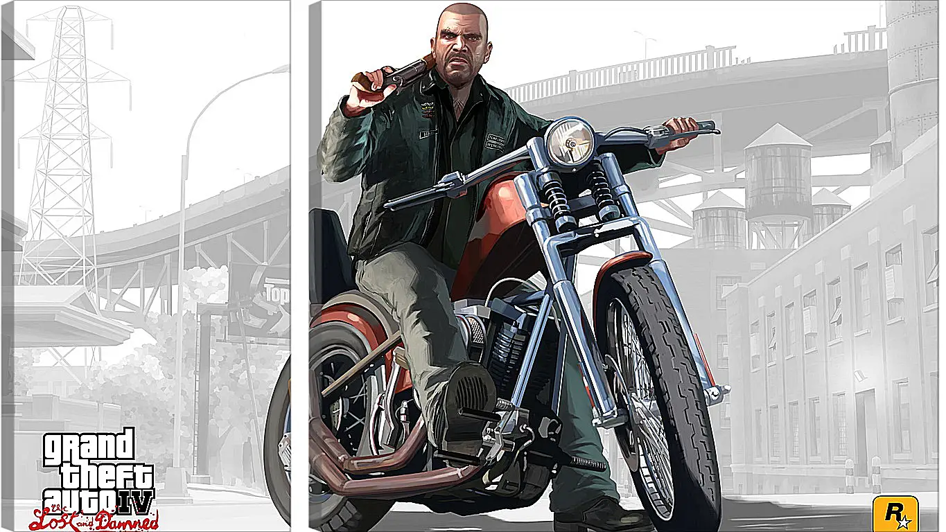 Модульная картина - johnny, biker, gta 4 lost and damned
