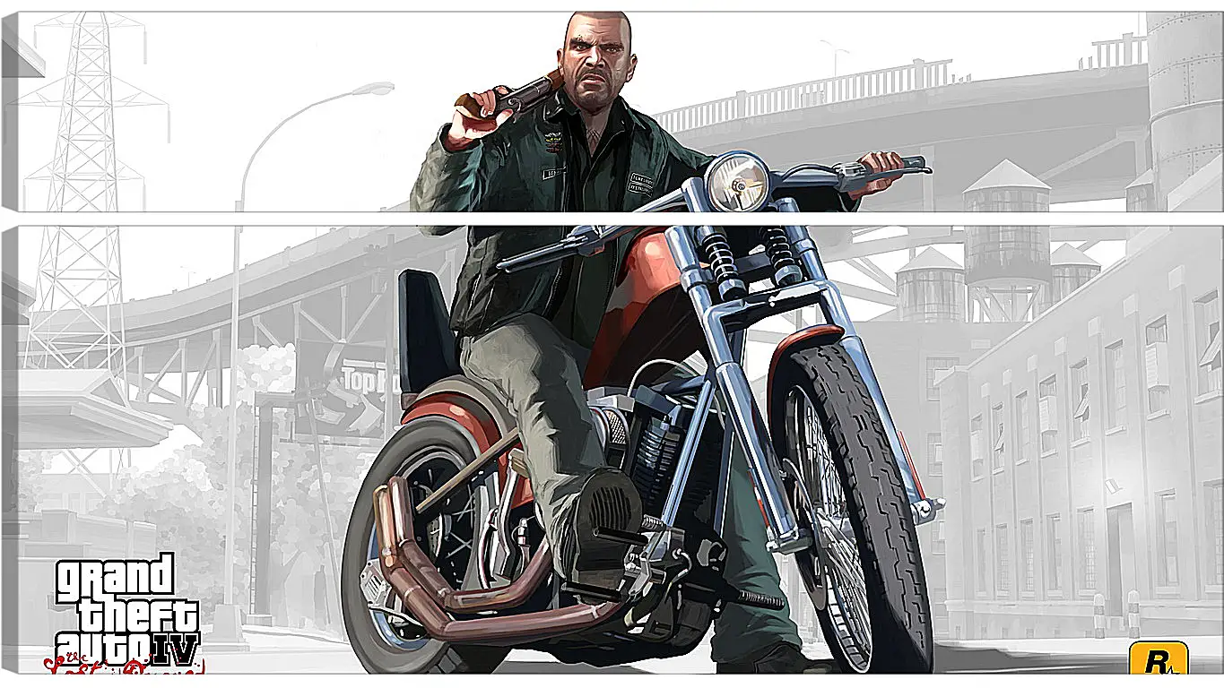 Модульная картина - johnny, biker, gta 4 lost and damned
