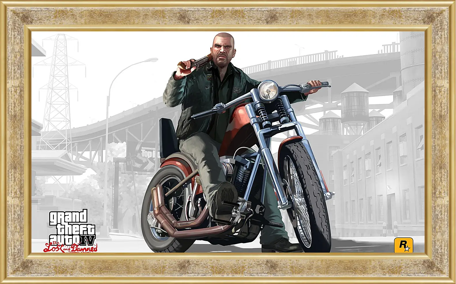 Картина в раме - johnny, biker, gta 4 lost and damned
