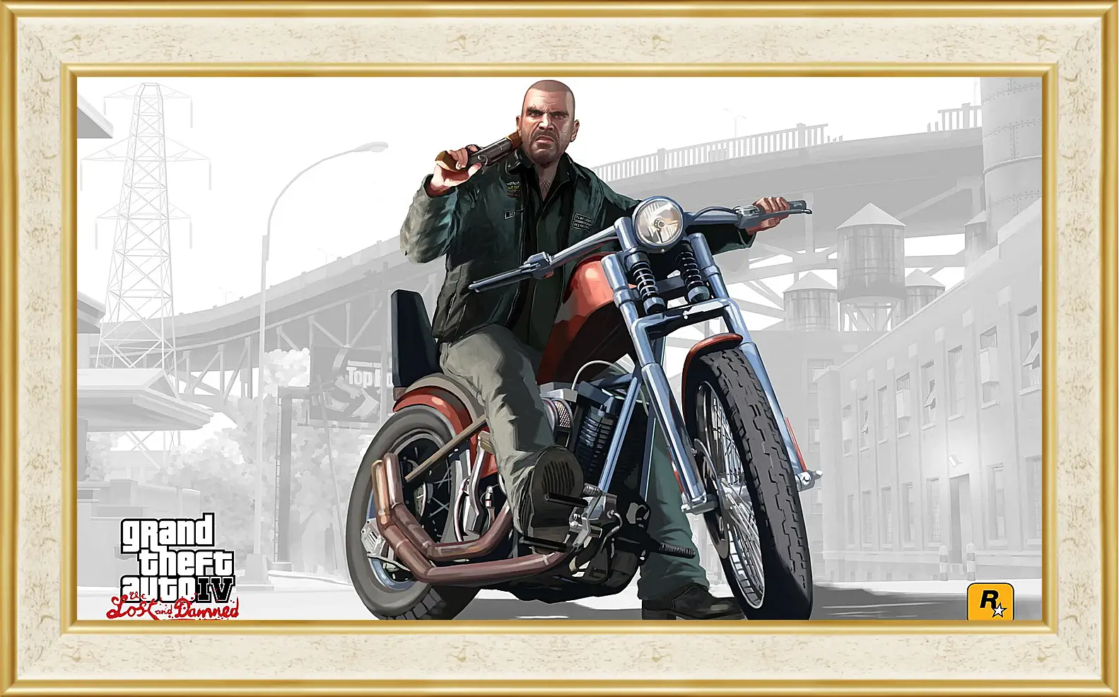 Картина в раме - johnny, biker, gta 4 lost and damned
