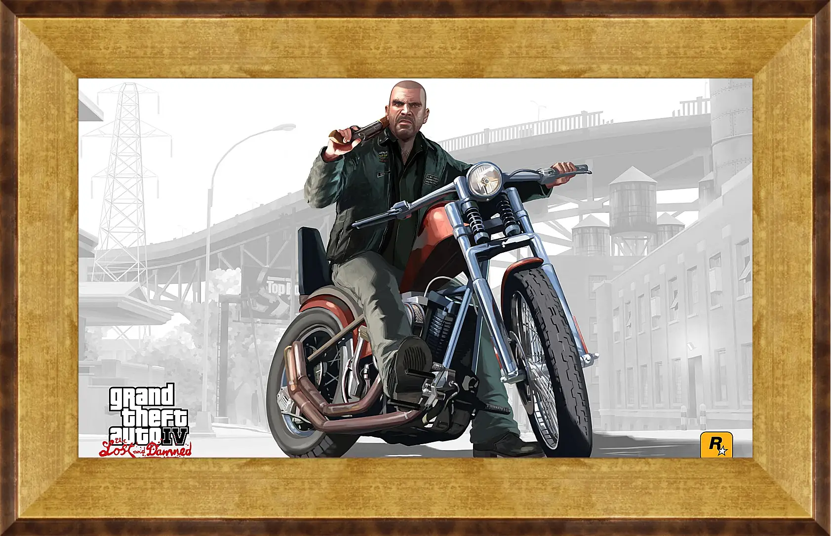 Картина в раме - johnny, biker, gta 4 lost and damned
