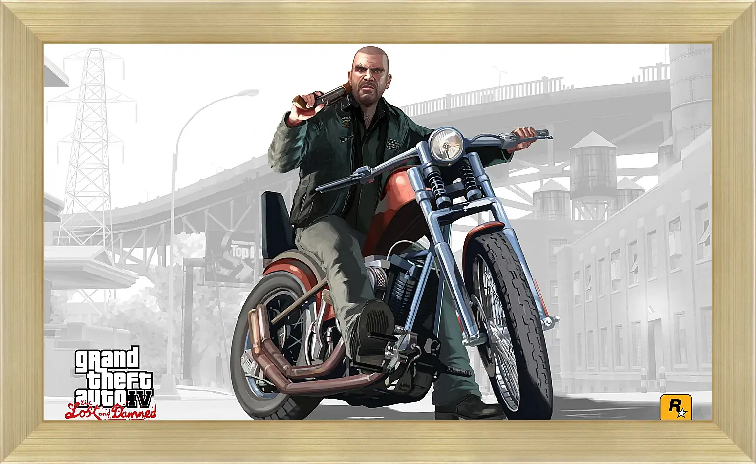 Картина в раме - johnny, biker, gta 4 lost and damned
